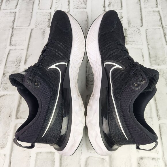 Nike React Infinity Run Flyknit 2 Men's Sz 14 Black White Athletic Trainers Shoe - Picture 7 of 10